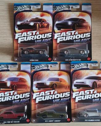 Hot Wheels Fast & Furious Villains - Set Completo 