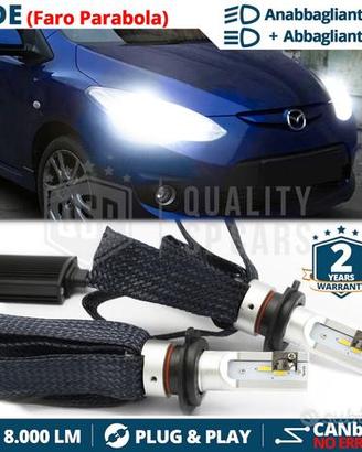 Kit Luci LED H4 per Fari MAZDA 2 DE CANbus 6500K