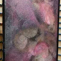 Quadro su tela astratto gesso e acrilico 