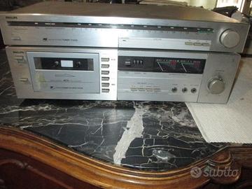 Registrat. e equalizzat. di stereo Philips anni 80