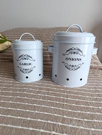 set contenitori cipolle e aglio 