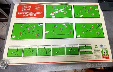 set 10 poster vintage COCA COLA - gioco del calcio