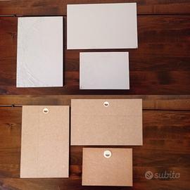 Sei pannelli in legno 