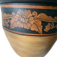 Coprivaso terracotta toscana decorato orcio