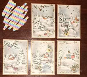 lotto cartoline vintage buon anno 