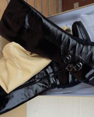 Stivali 39 SergioRossi vernice nera MadeinItaly