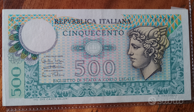 Miglior offerente -banconota 500 lire FDS