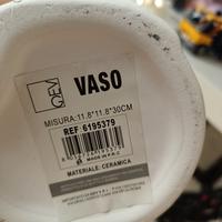 coppia vasi design ceramica bianca 