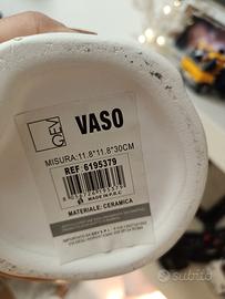 coppia vasi design ceramica bianca 