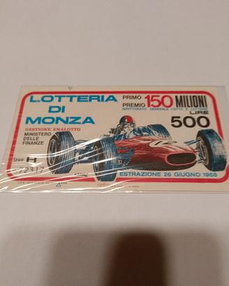 biglietto lotteria di Monza 1966