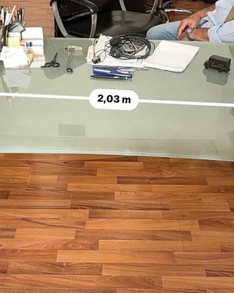 Scrivania Ufficio vetro satinato marca