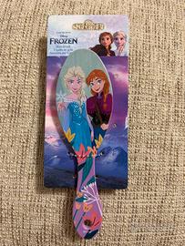 Spazzola per capelli Frozen Disney rosa e celeste.