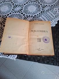 vecchio libro Malombra 1925