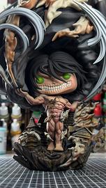 🎨 Eren Jaeger Gigante –Custom Pop Dipinto a Mano 🎨