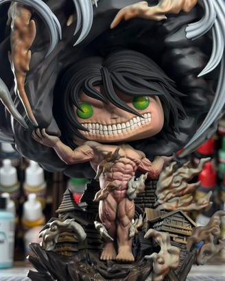 🎨 Eren Jaeger Gigante –Custom Pop Dipinto a Mano 🎨