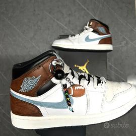 Nike Air Jordan 1 Mid Marrone/Bianco Taglia 43🔥