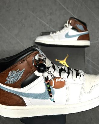 Nike Air Jordan 1 Mid Marrone/Bianco Taglia 43🔥
