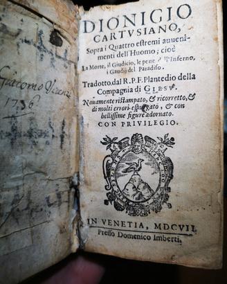 Libro antico-1607-Dionigio-Paradiso e Inferno.