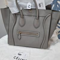 BORSA CELINE LUGGAGE MINI IN PELLE GRIGIO  *NUOVA*