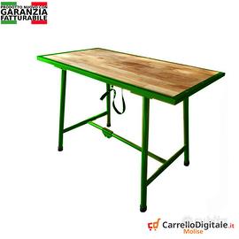 Banco lavoro pieghevole legno e acciaio Verde
