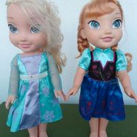 Lotto 2 bambole Disney Frozen Elsa e Anna H. 35 cm