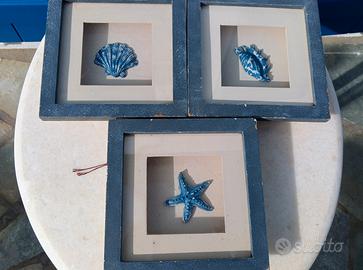 Set di Quadri Tridimensionali Stile Marinaro