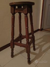 Sgabello legno massello  stile Pub/Taverna h 70cm