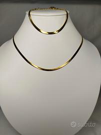 Set Collana + Bracciale  Snake in Argento Sterling