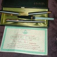 Coppia Parker 45 Stilografica e a sfera