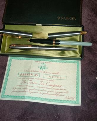 Coppia Parker 45 Stilografica e a sfera
