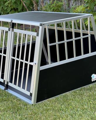 Trasportino Alluminio Box Cani XXL x auto 97x90x70
