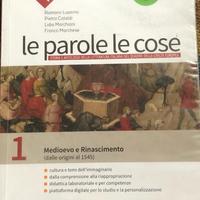 Libro di letteratura italiana "le parole le cose"