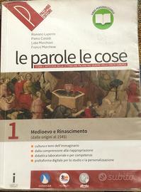 Libro di letteratura italiana "le parole le cose"