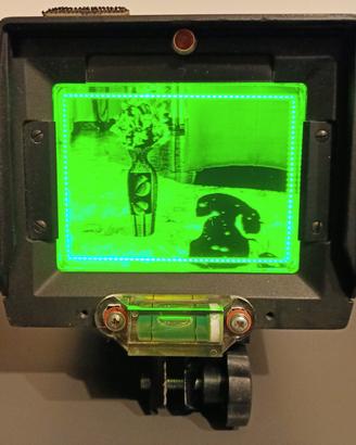 Monitor Steadicam EFP a fosfori verdi, steadycam