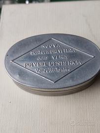 vecchia scatola metallica dentifricio 