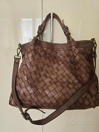 borsa in pelle intrecciata artigianato fiorentino