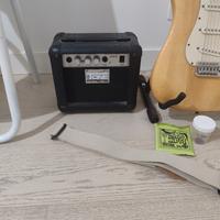 Chitarra elettrica Arrow con amplificatore