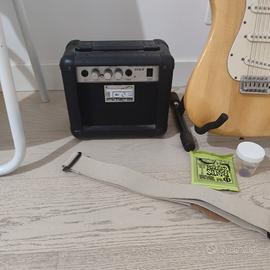 Chitarra elettrica Arrow con amplificatore