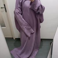 COPERTA  con MANICHE IN PILE LILLA