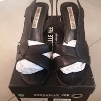 sandali Emanulle Vee pelle nera 38