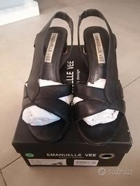 sandali Emanulle Vee pelle nera 38
