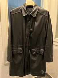Cappotto uomo in vera pelle nero tg.XL