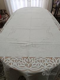 tovaglia misto Lino interamente fatta a mano