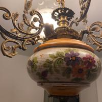 Lampadario stile Liberty floreale a 3 bracci