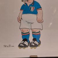 quadretto caricatura Frattini.  vintage 