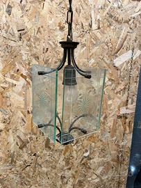 Lampadario vintage vetro