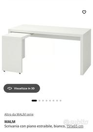 Scrivania Malm Ikea NERA