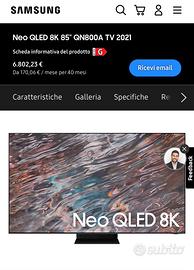 Tv samsung neo qled 8k qn800a 85