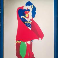 Sericollage su specchio Marco Lodola Superman kiss