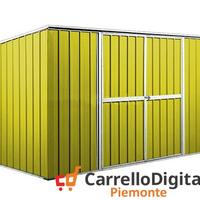 Casetta giardino in Acciaio 345x186cm 6mq giallo